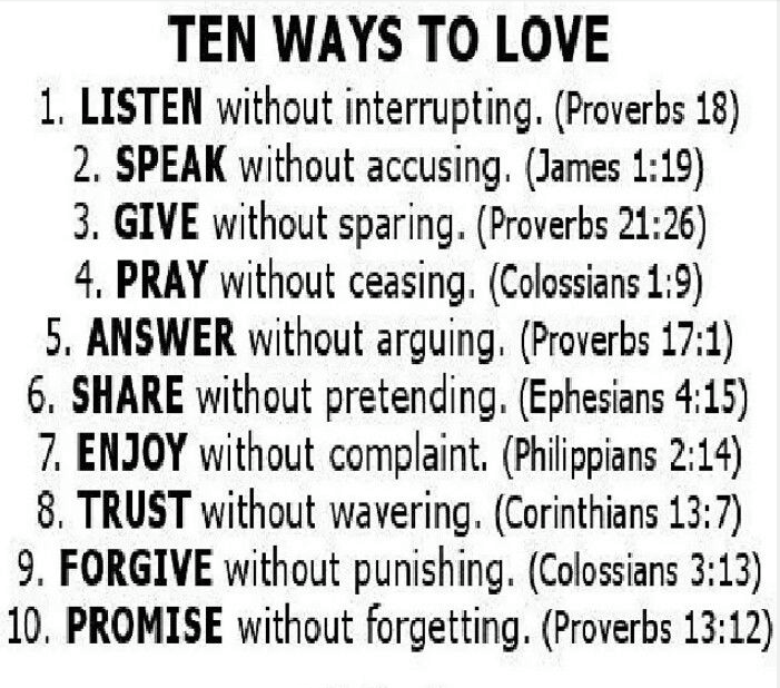10 Ways To Love 
